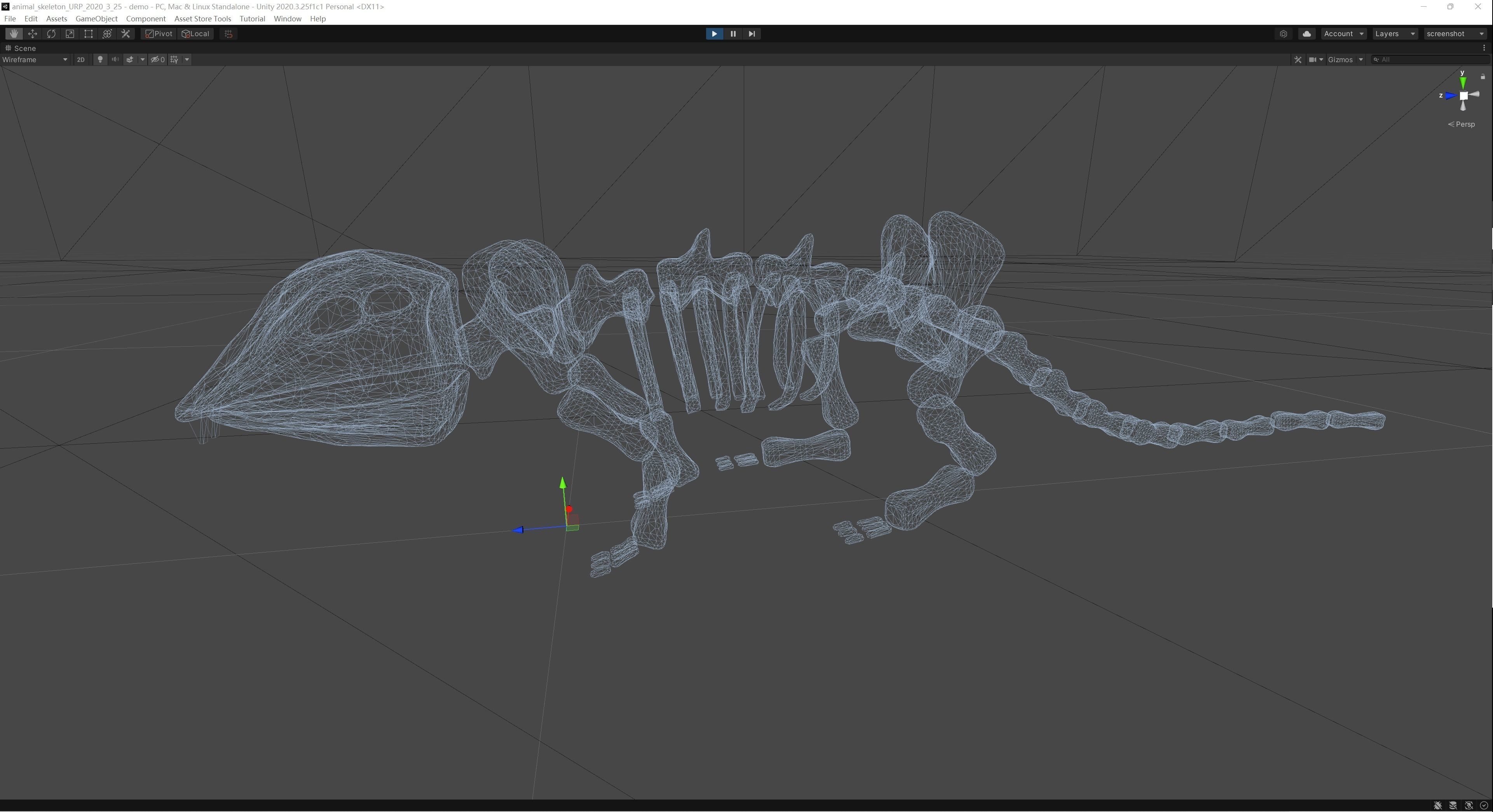 Mouse Skeleton Low-poly 3D model_6