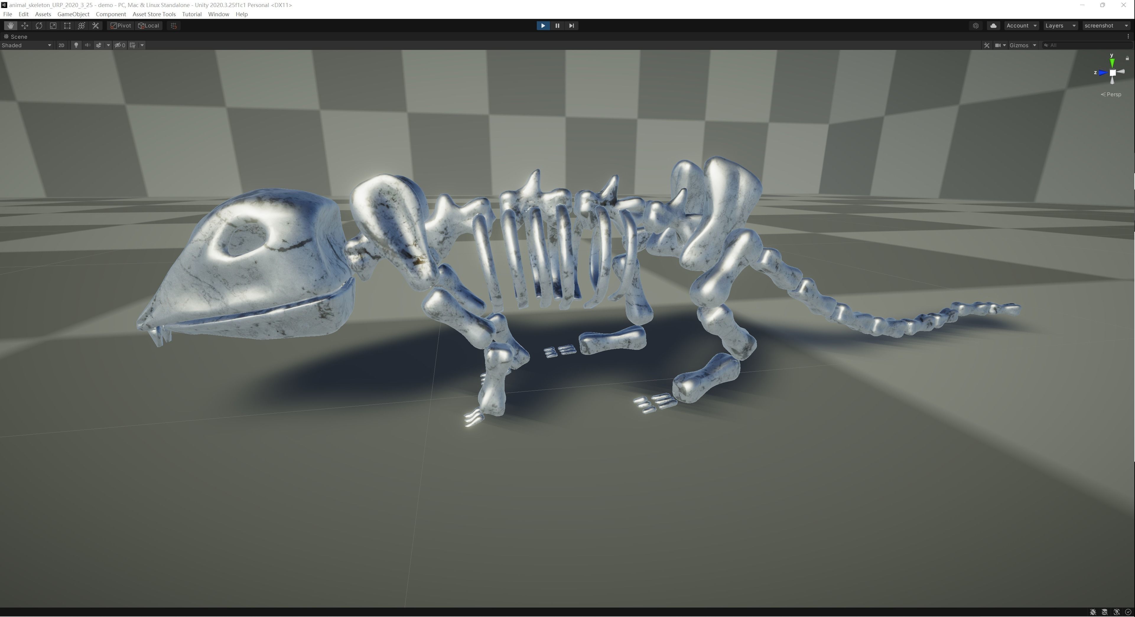 Mouse Skeleton Low-poly 3D model_3