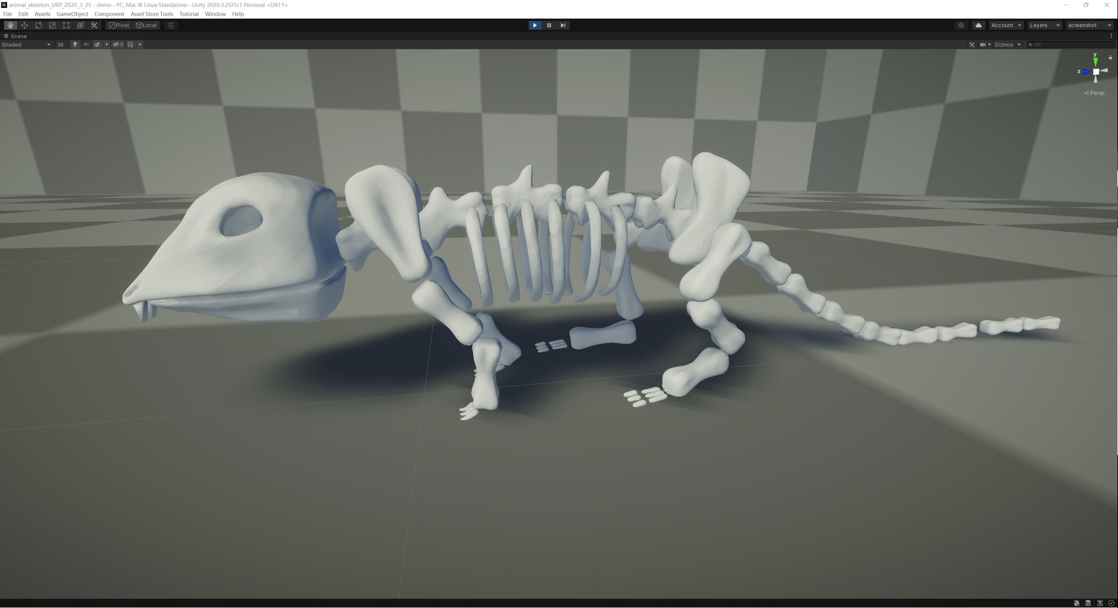 Mouse Skeleton Low-poly 3D model_5