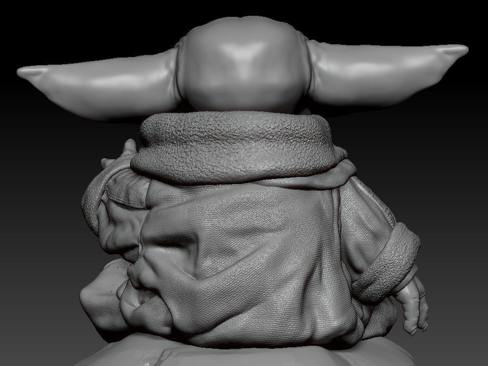Grogu baby yoda statue 3D print model_29