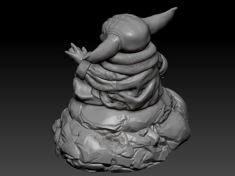 Grogu baby yoda statue 3D print model_47