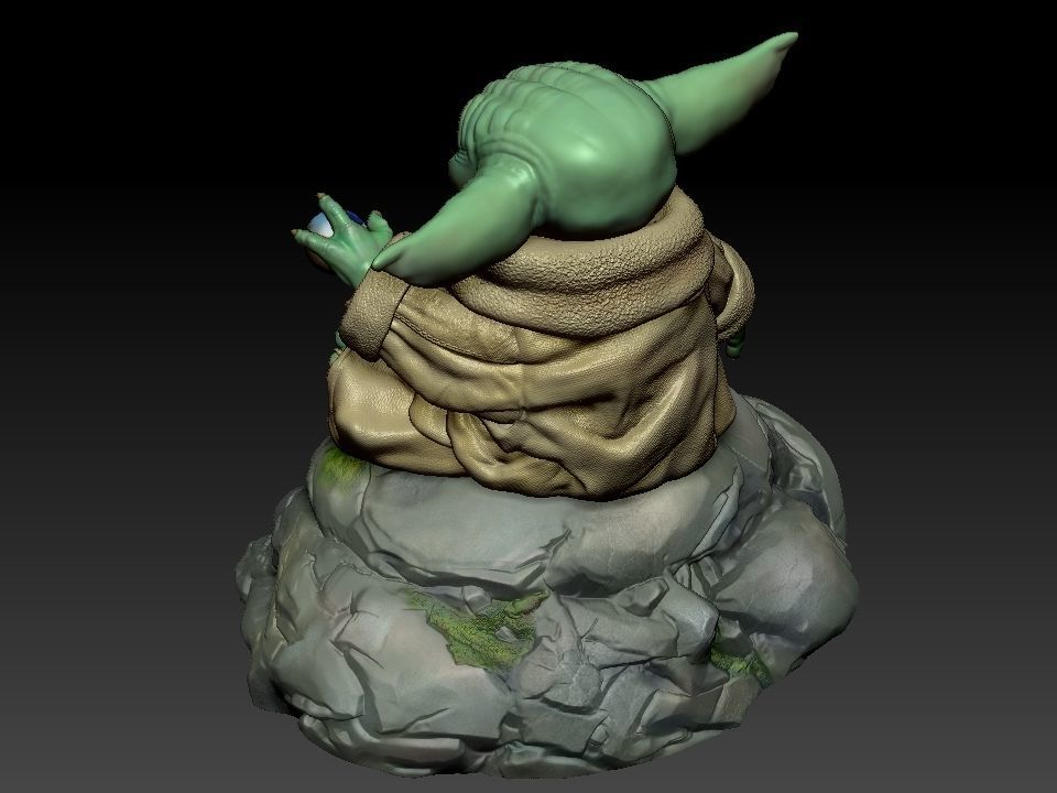 Grogu baby yoda statue 3D print model_46