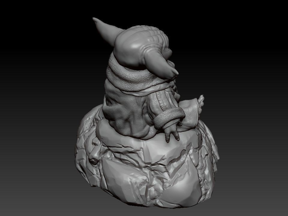 Grogu baby yoda statue 3D print model_43