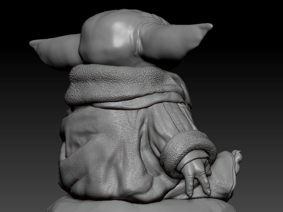 Grogu baby yoda statue 3D print model_27