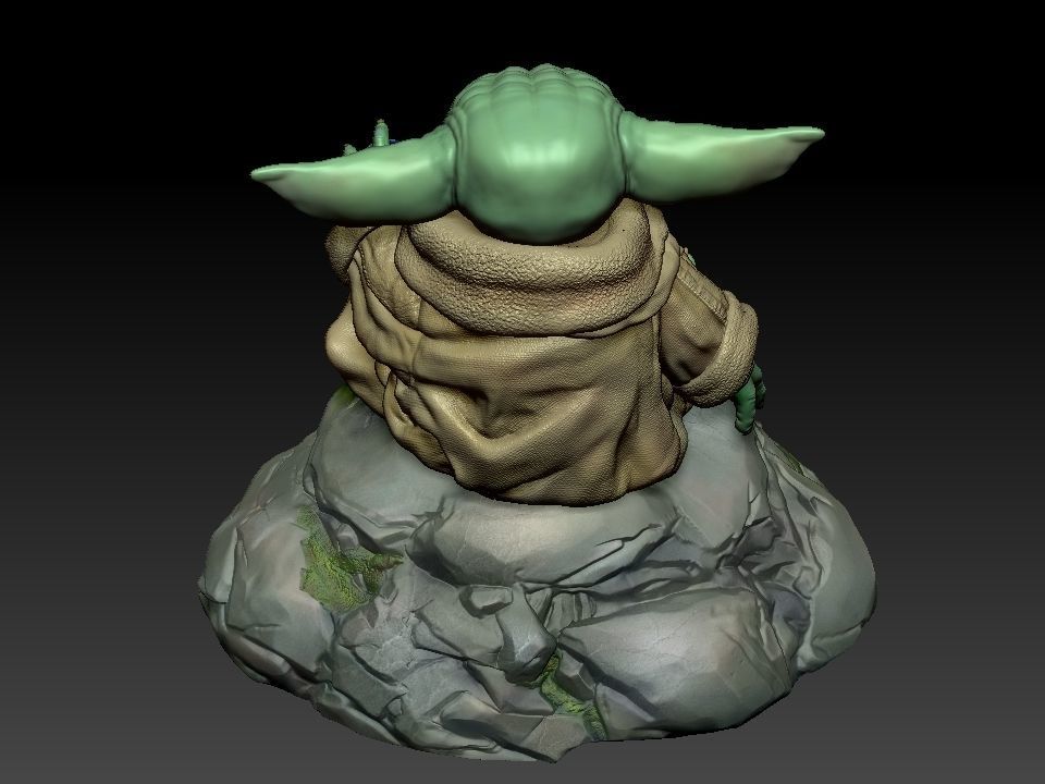 Grogu baby yoda statue 3D print model_44
