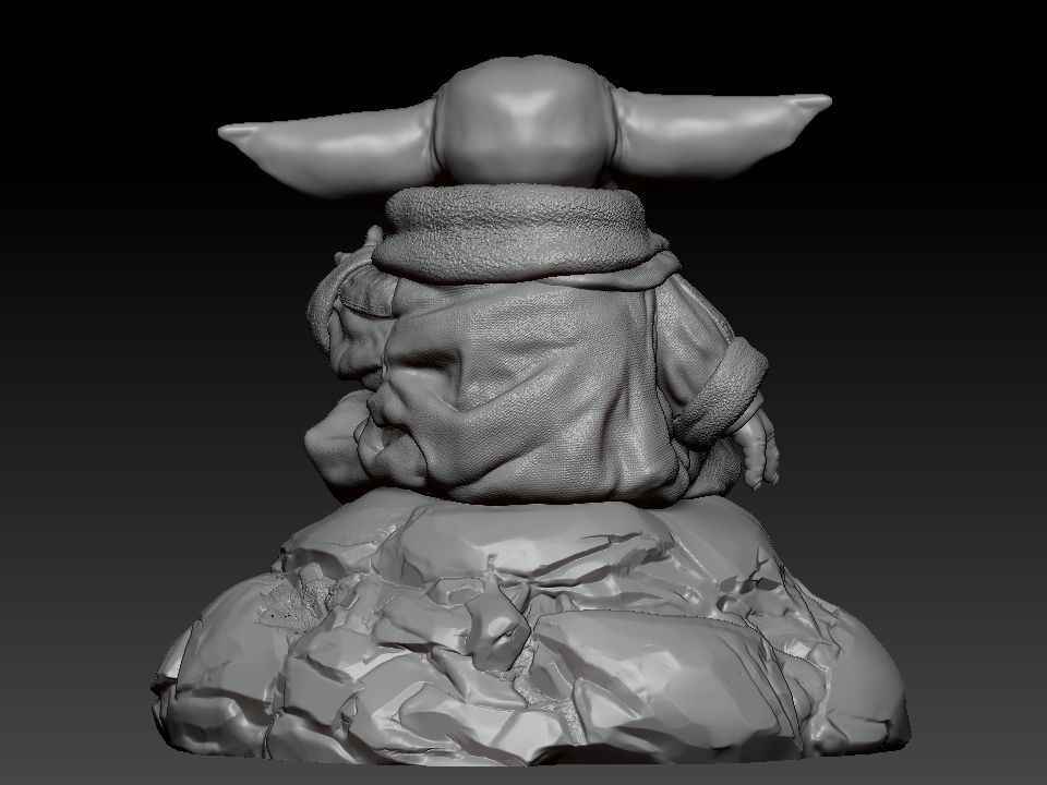 Grogu baby yoda statue 3D print model_11