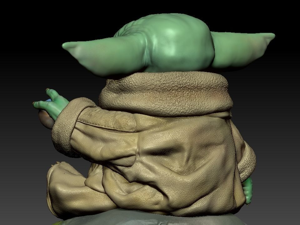 Grogu baby yoda statue 3D print model_30