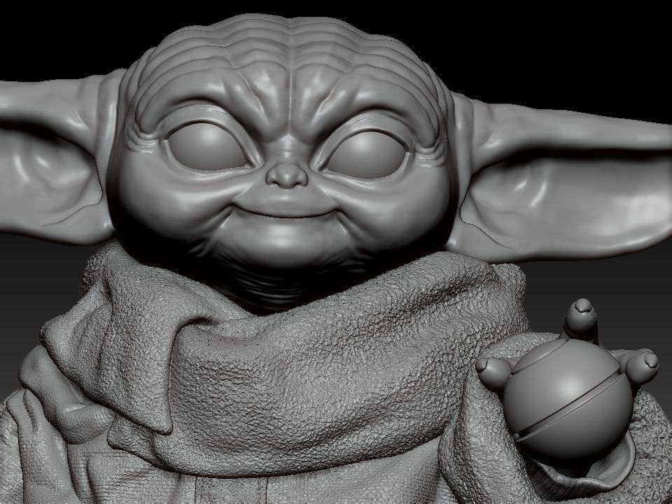 Grogu baby yoda statue 3D print model_53