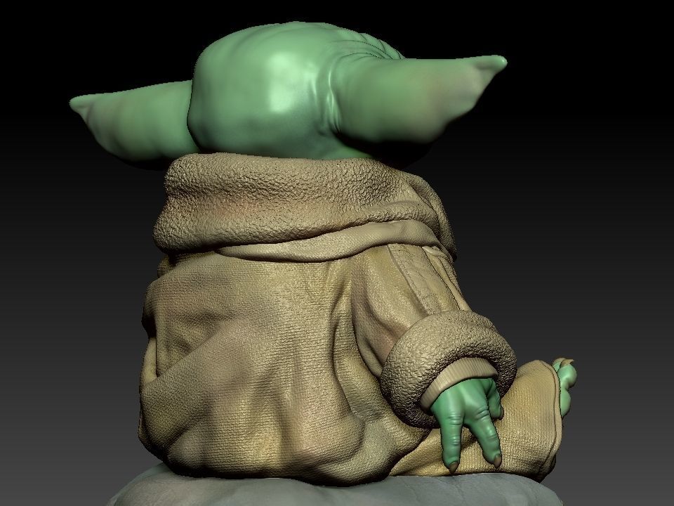 Grogu baby yoda statue 3D print model_26
