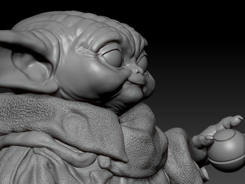 Grogu baby yoda statue 3D print model_57