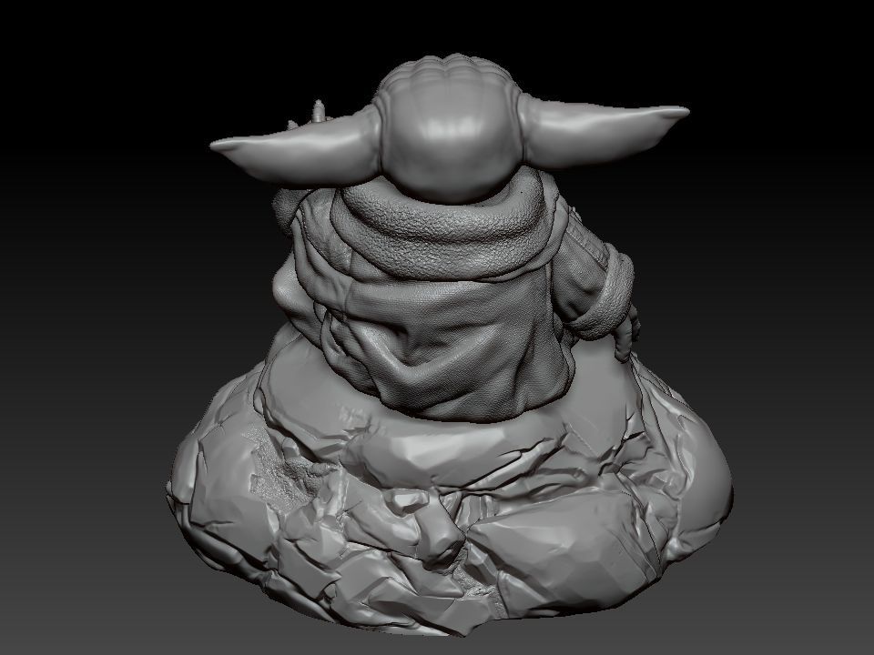 Grogu baby yoda statue 3D print model_45