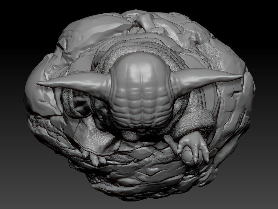 Grogu baby yoda statue 3D print model_59