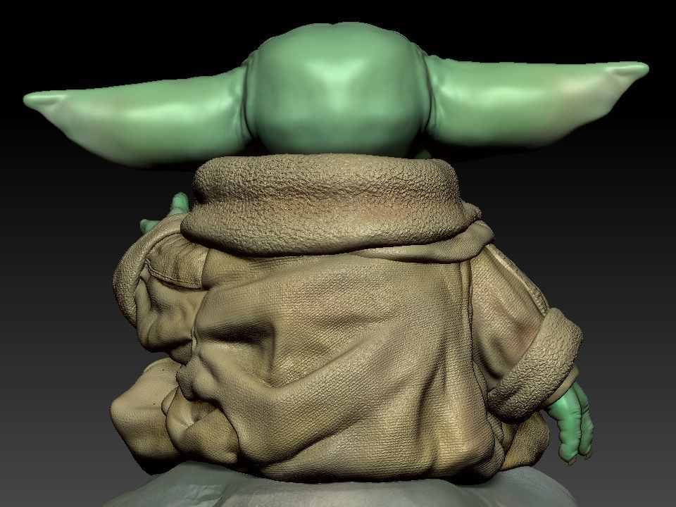 Grogu baby yoda statue 3D print model_28