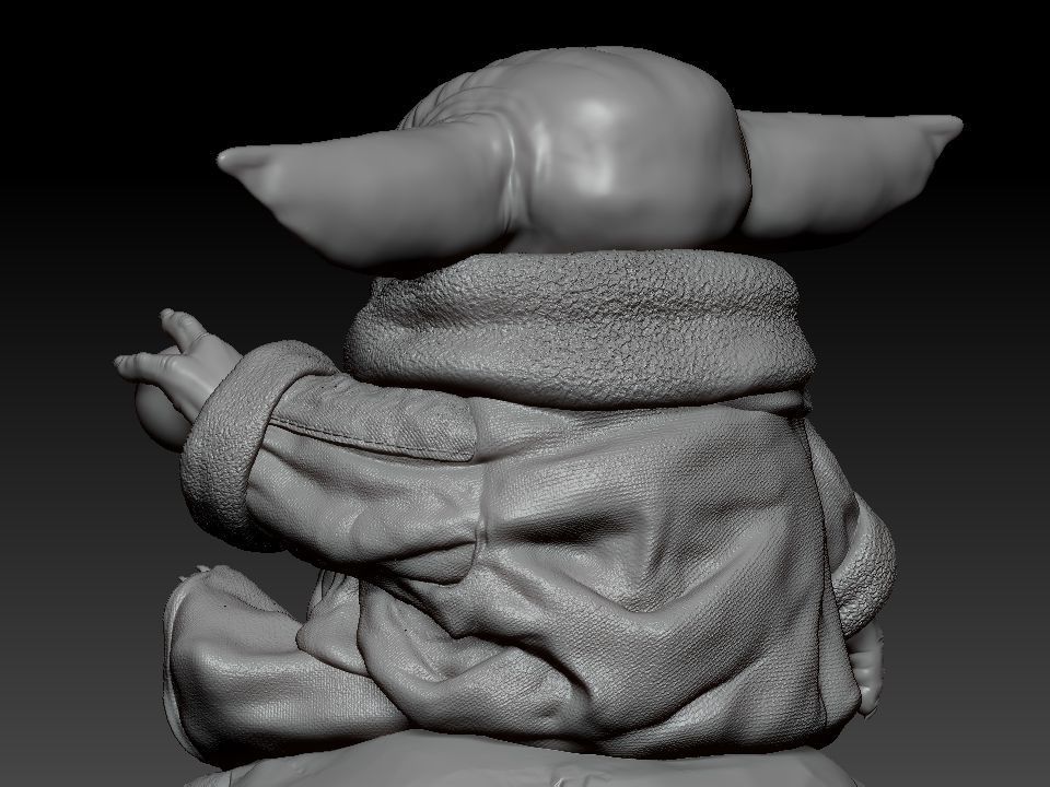 Grogu baby yoda statue 3D print model_31