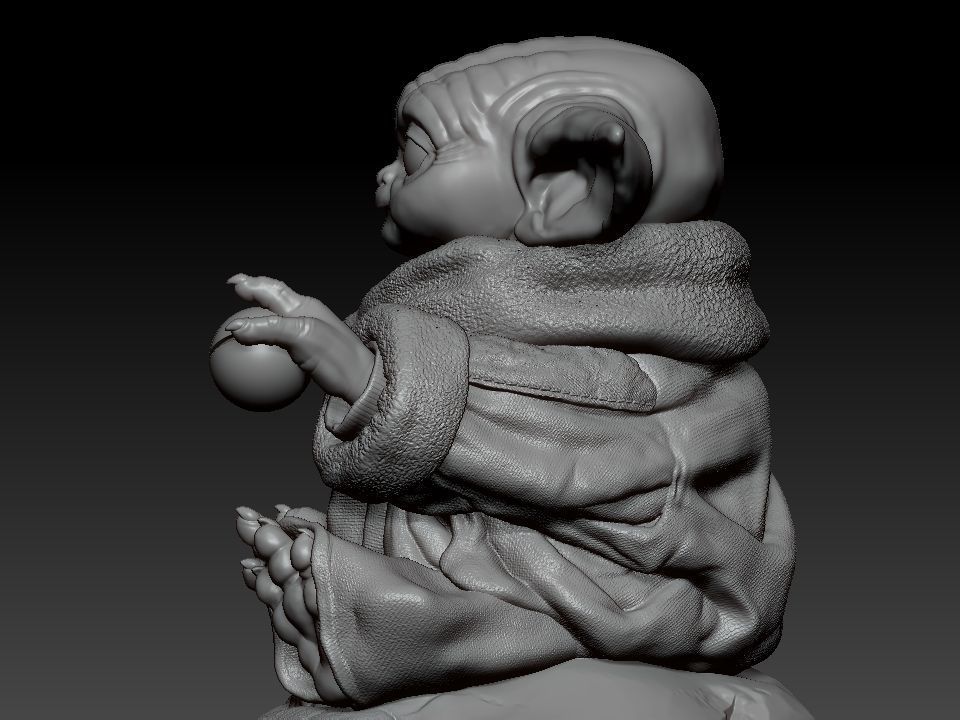 Grogu baby yoda statue 3D print model_33