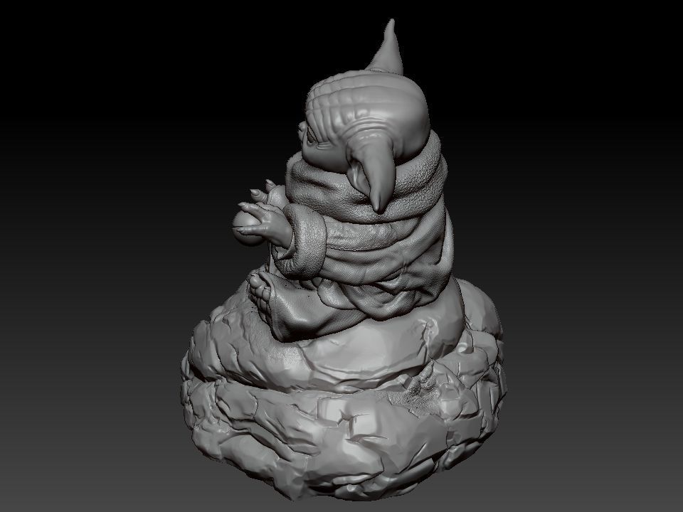Grogu baby yoda statue 3D print model_49