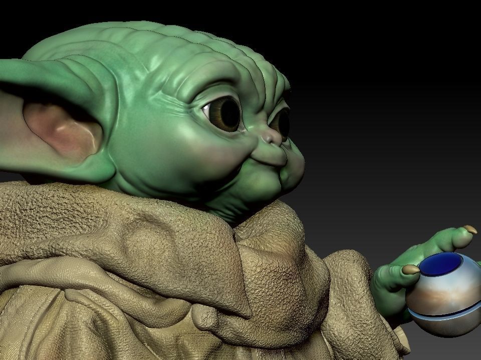 Grogu baby yoda statue 3D print model_56