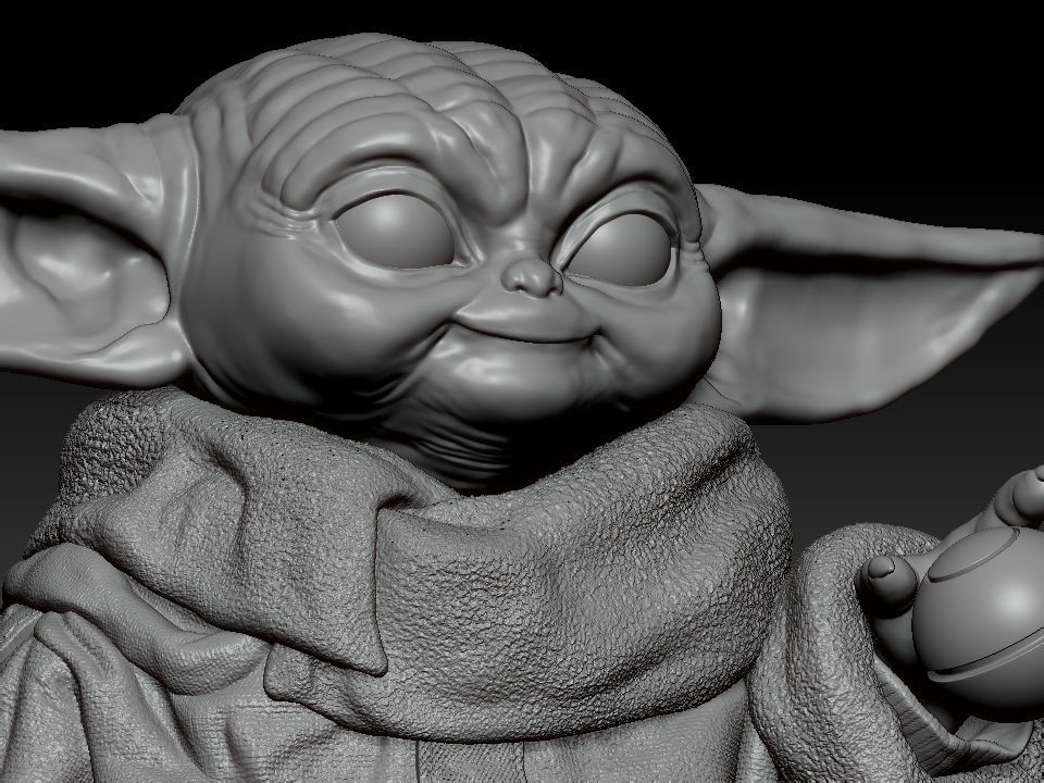 Grogu baby yoda statue 3D print model_55