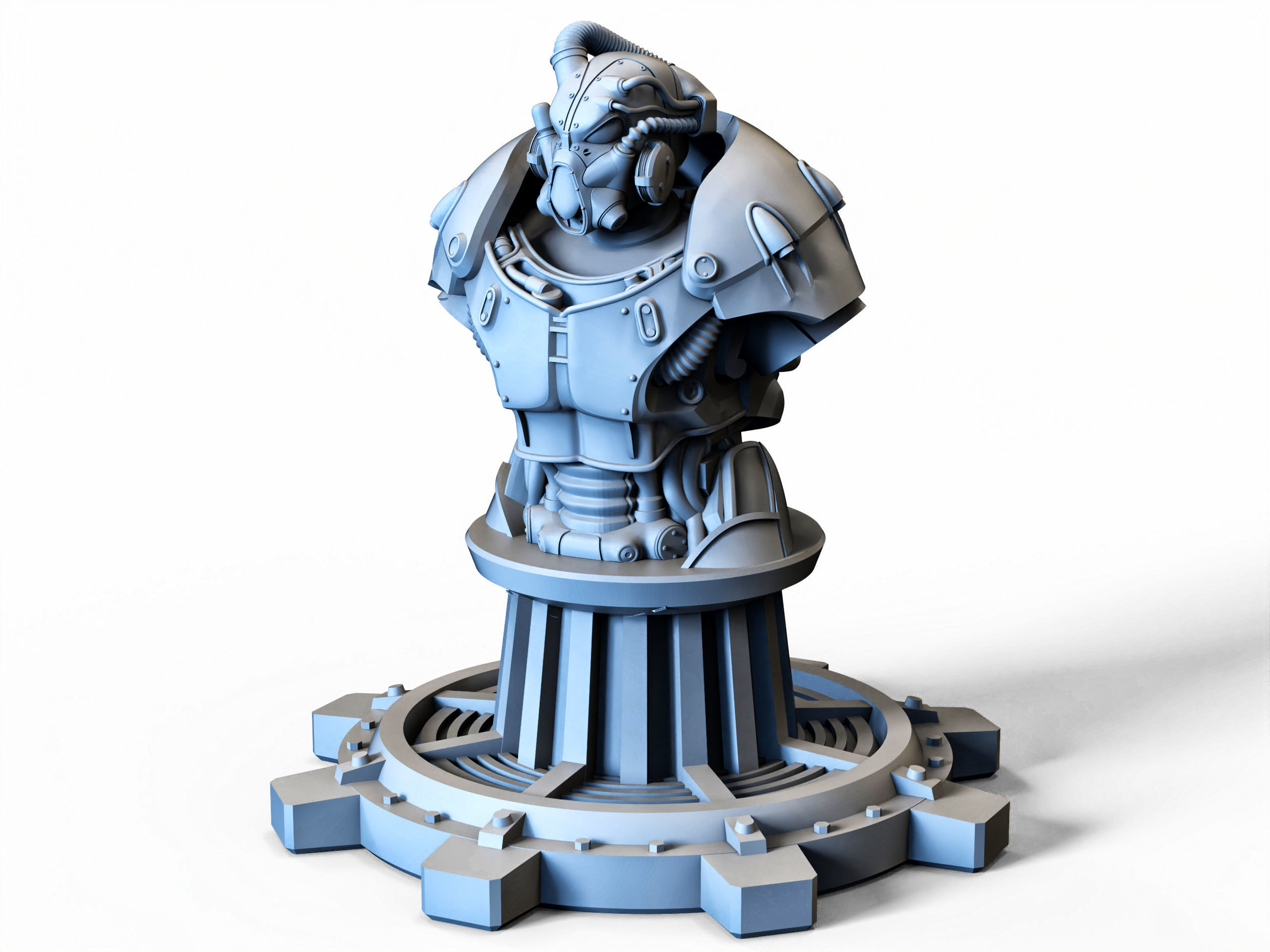 Enclave Bust  3D Printable  75mm 3D print model_1