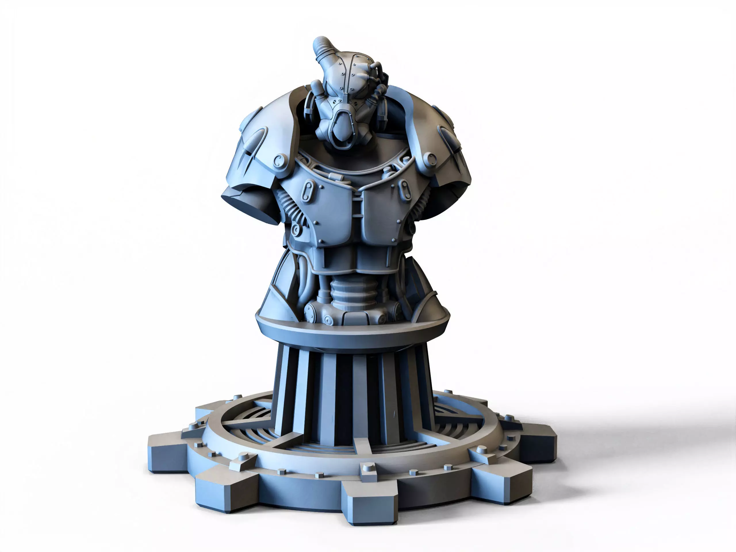 Enclave Bust  3D Printable  75mm 3D print model_0