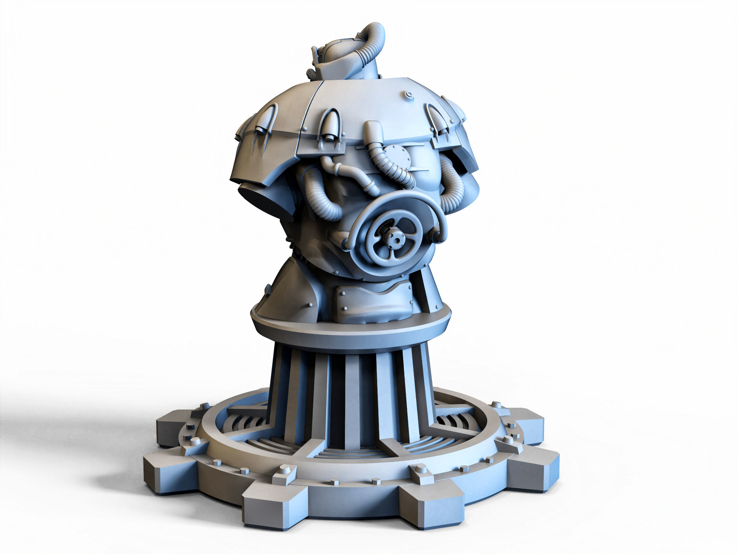 Enclave Bust  3D Printable  75mm 3D print model_2