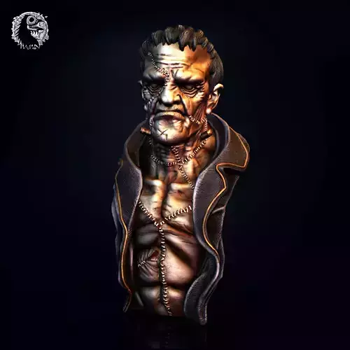 Frankenstein Bust Pre-supported 3D print model