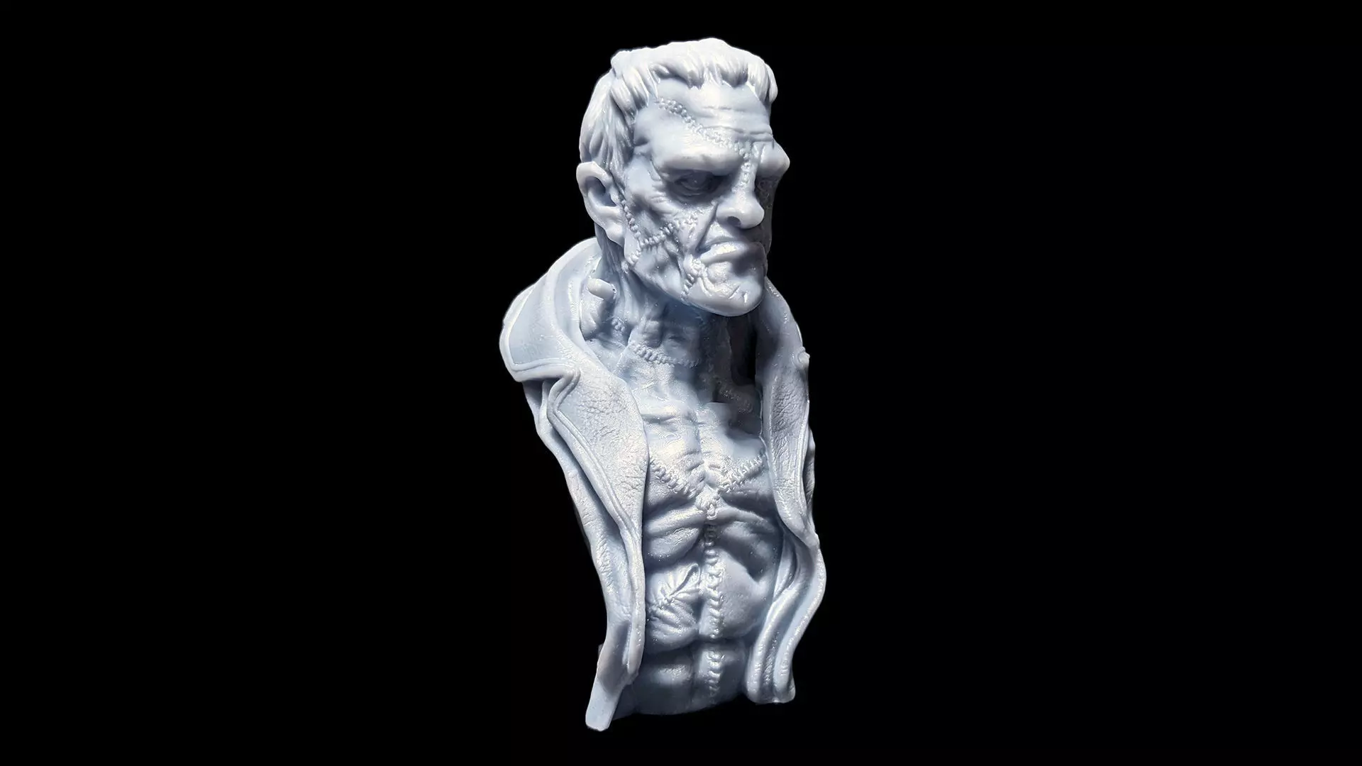 Frankenstein Bust Pre-supported 3D print model_1