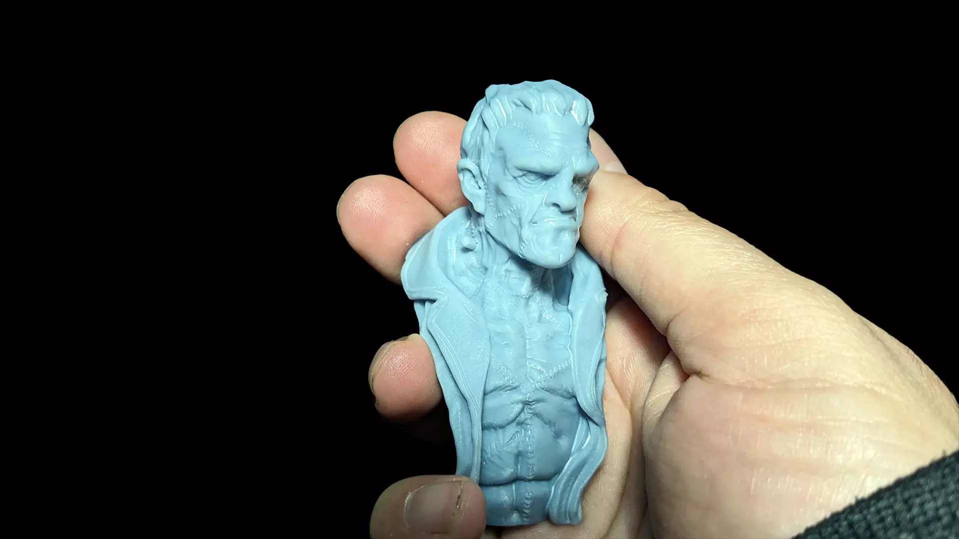 Frankenstein Bust Pre-supported 3D print model_4