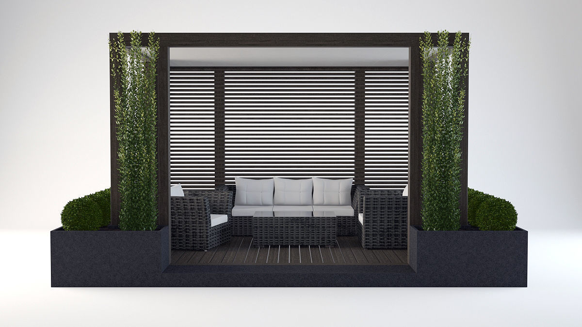 Modern pergola 3D model_2