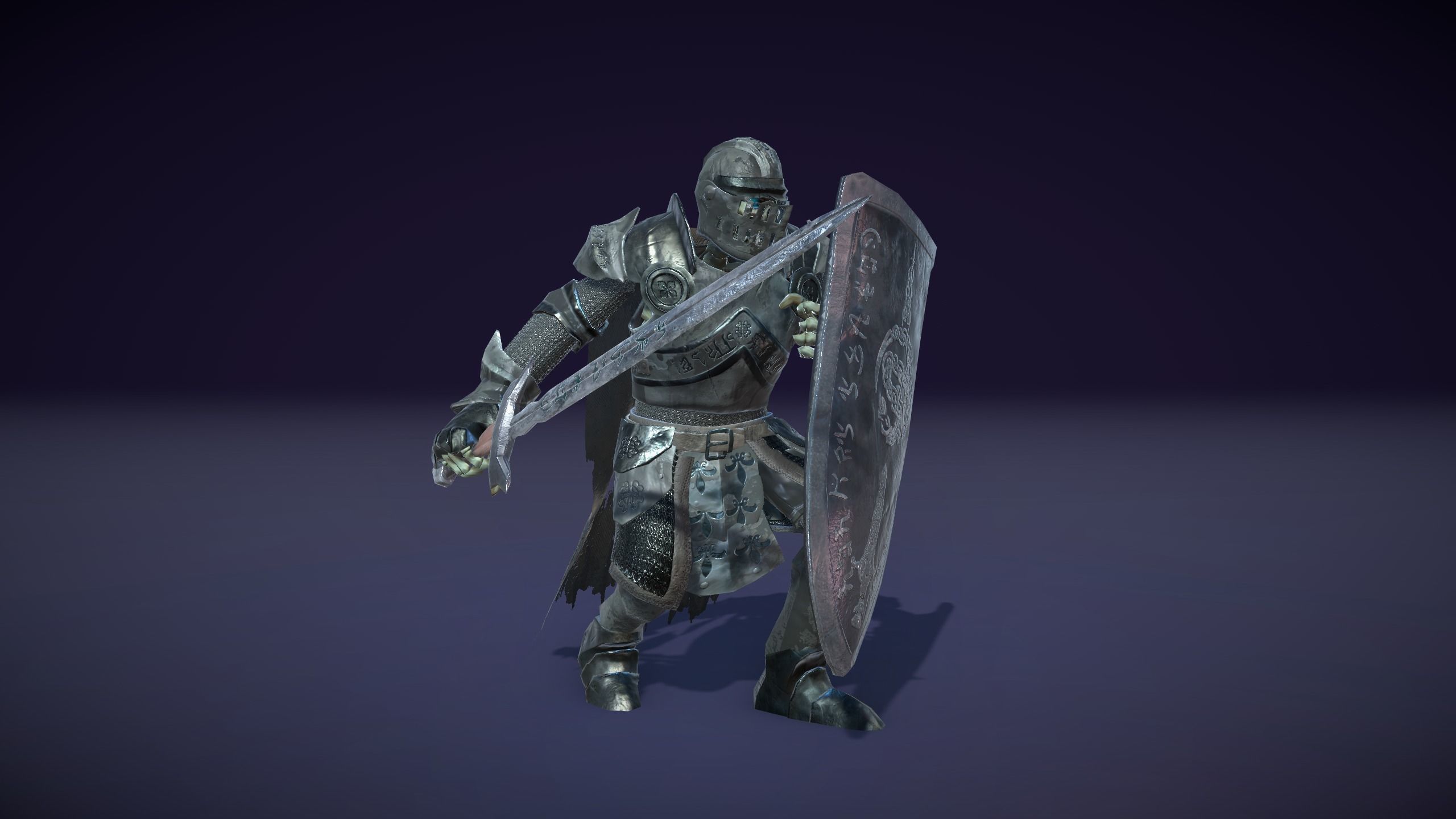 Stylized Skeleton Knight Low-poly 3D model_10