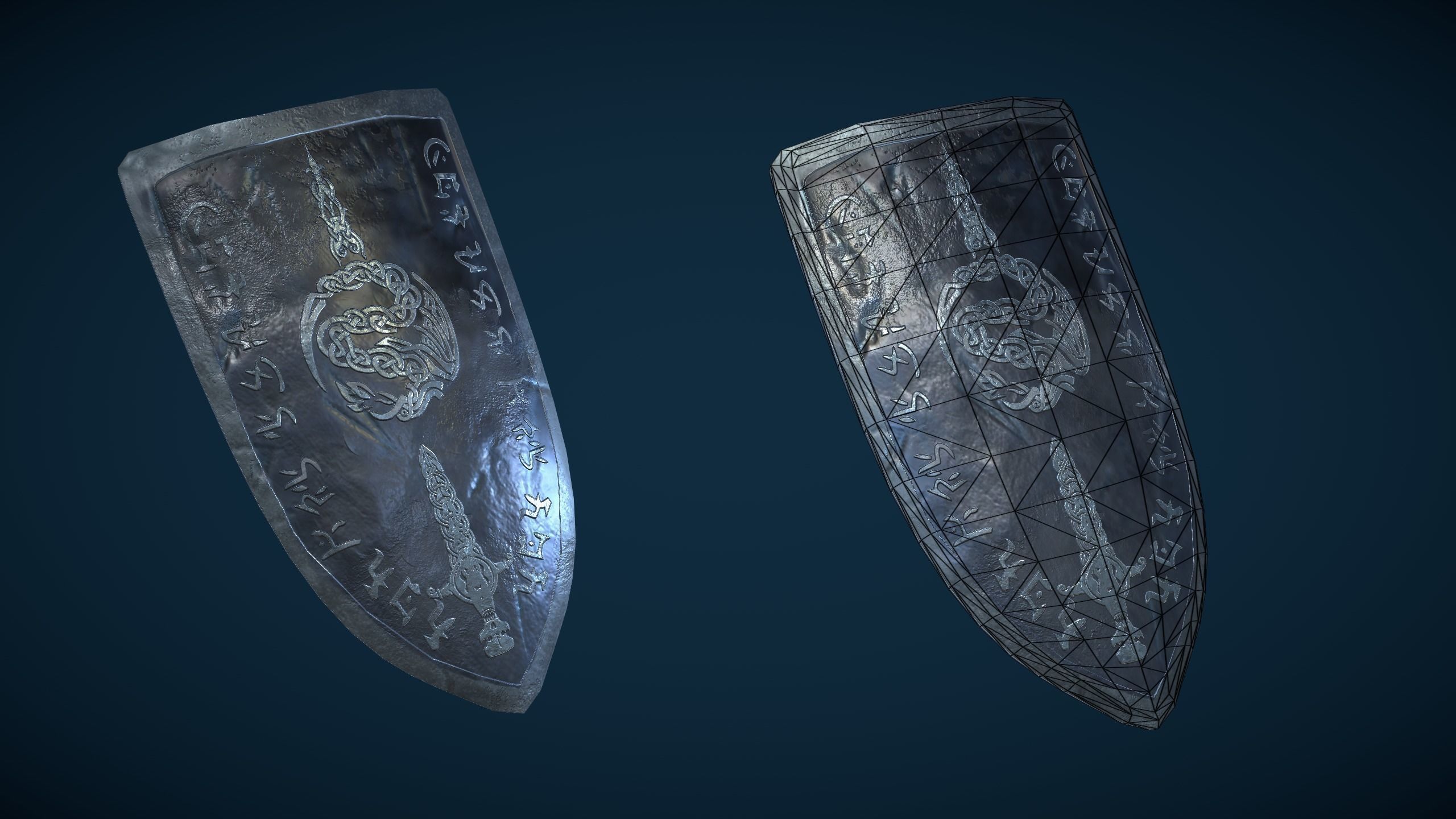 Stylized Skeleton Knight Low-poly 3D model_7