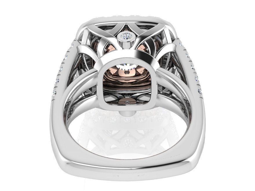 3-Row diamond ring 3087 3D print model 3D print model_3