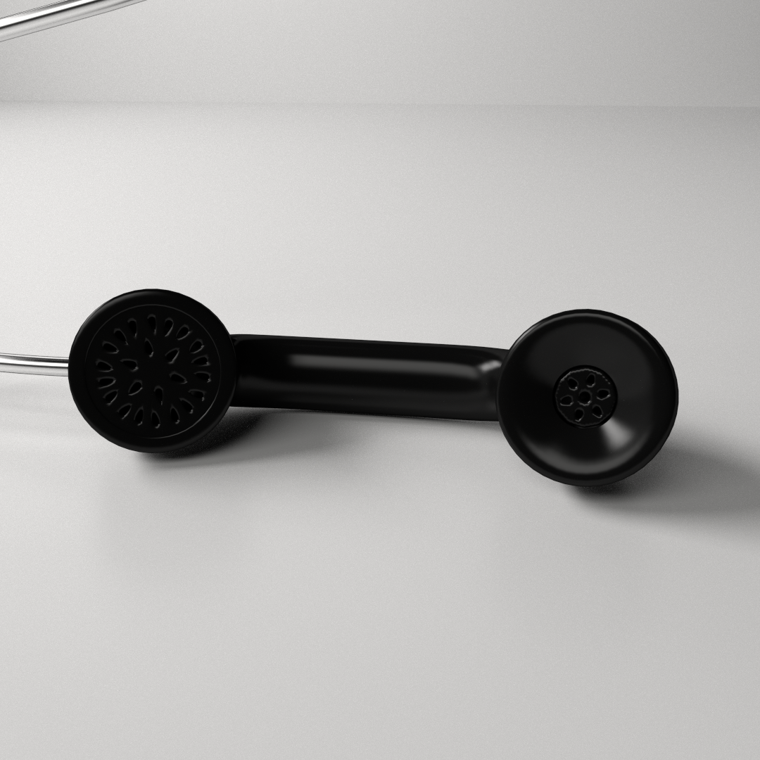 Telephone Handle 3D model_2