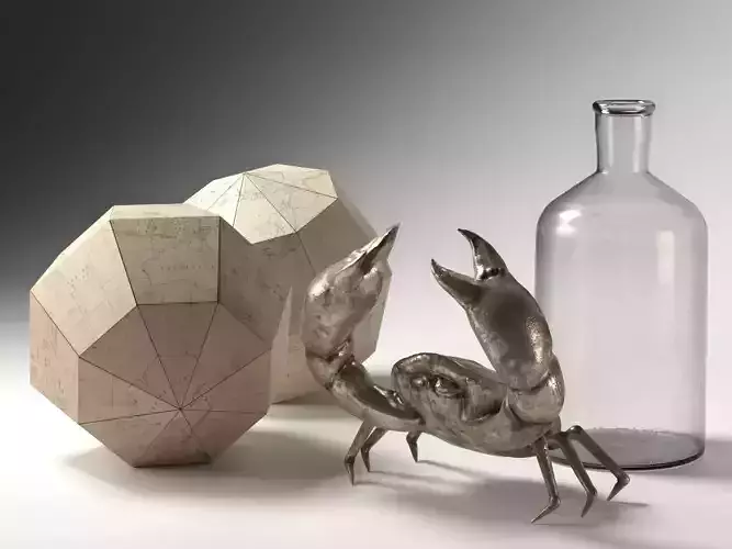 Crab Globe and Bottle