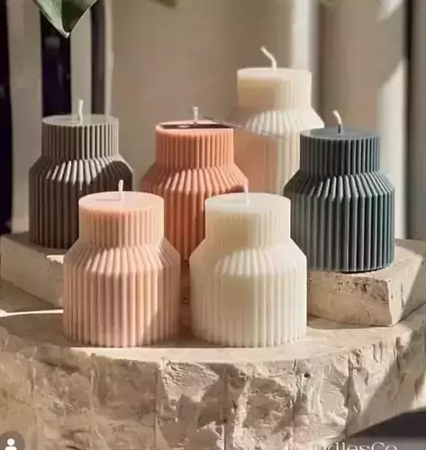 Geometric candle 3D print model