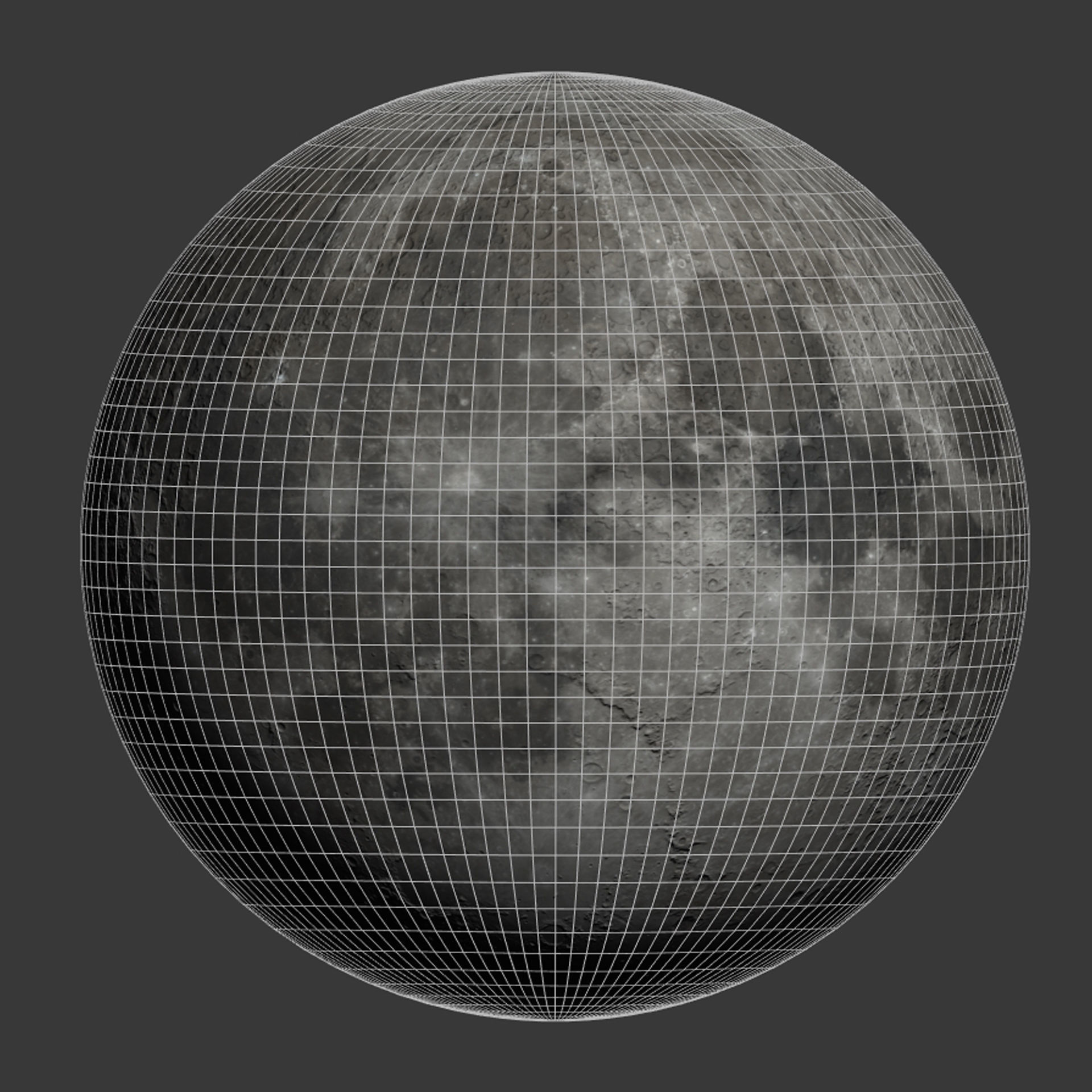 A large rock formation in the middle of nowhere Moon Low-poly 3D model_8