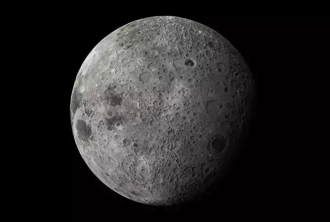 A large rock formation in the middle of nowhere Moon