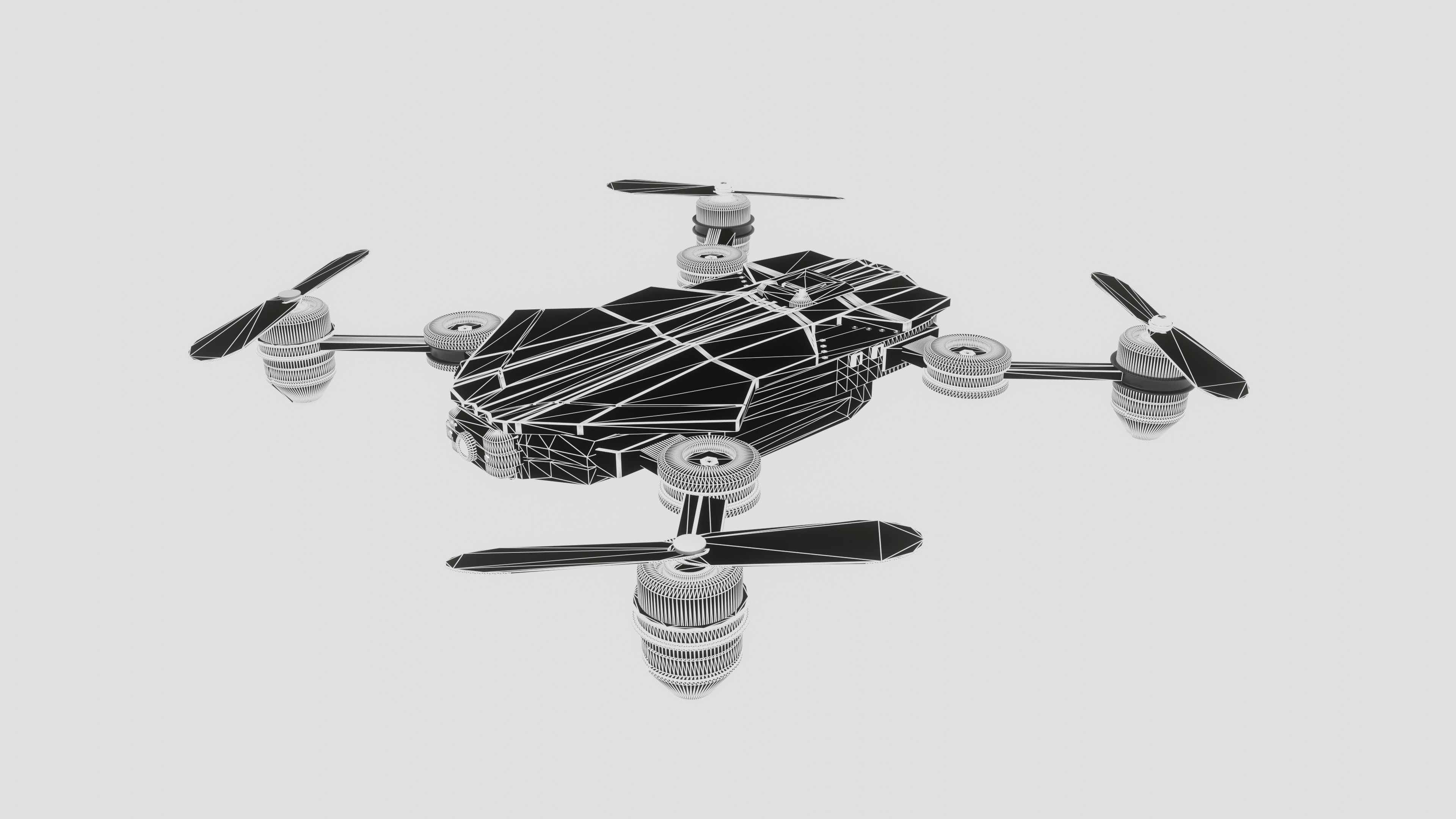 Drone Quadrocopter 3D model_2