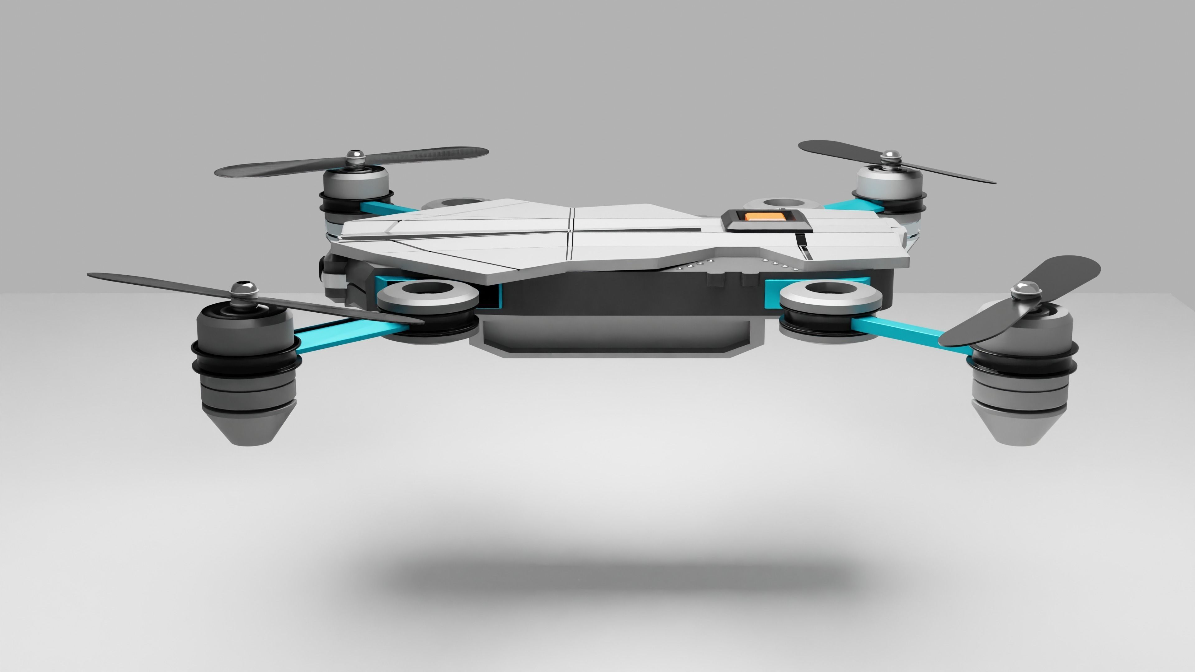 Drone Quadrocopter 3D model_4