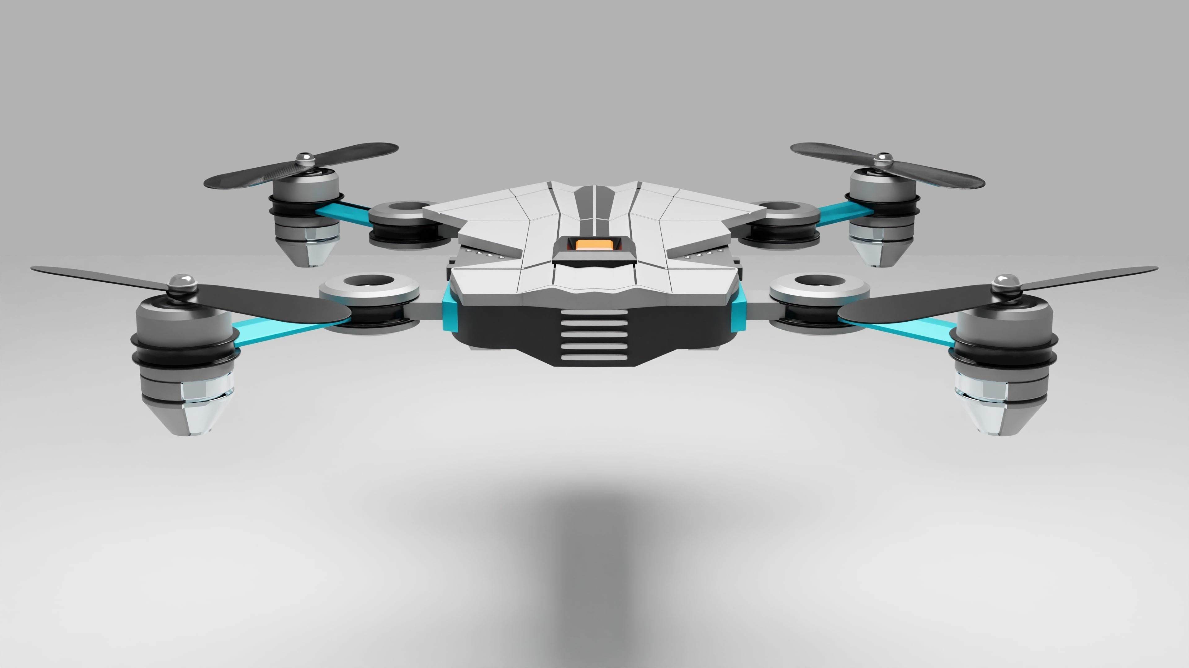 Drone Quadrocopter 3D model_3
