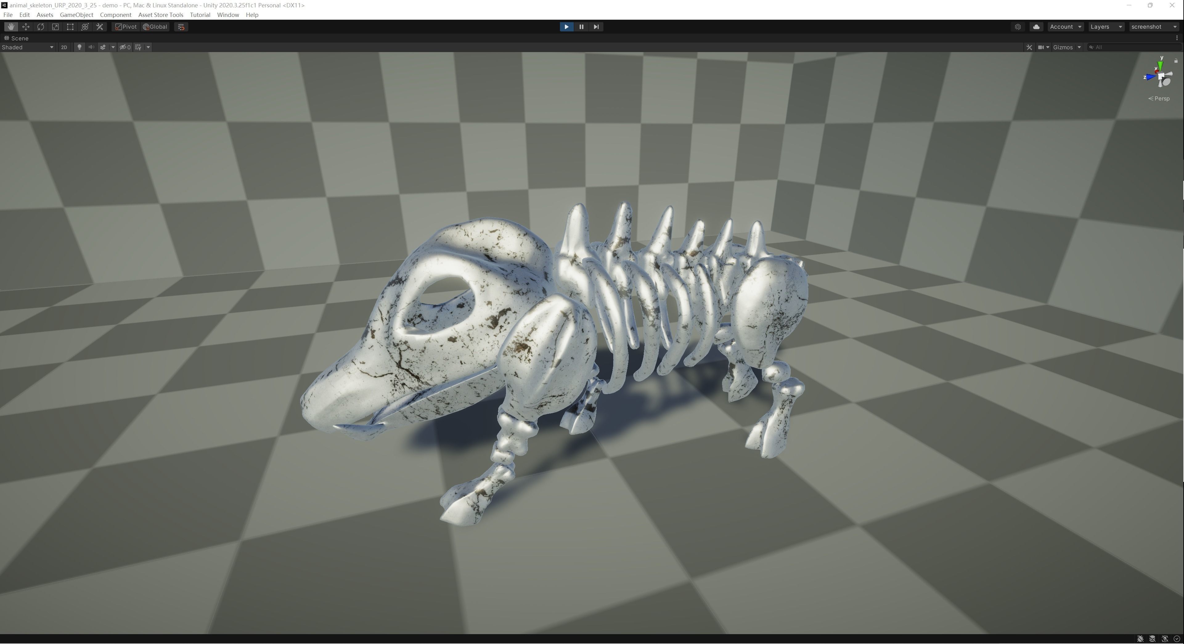Boar Skeleton Low-poly 3D model_3