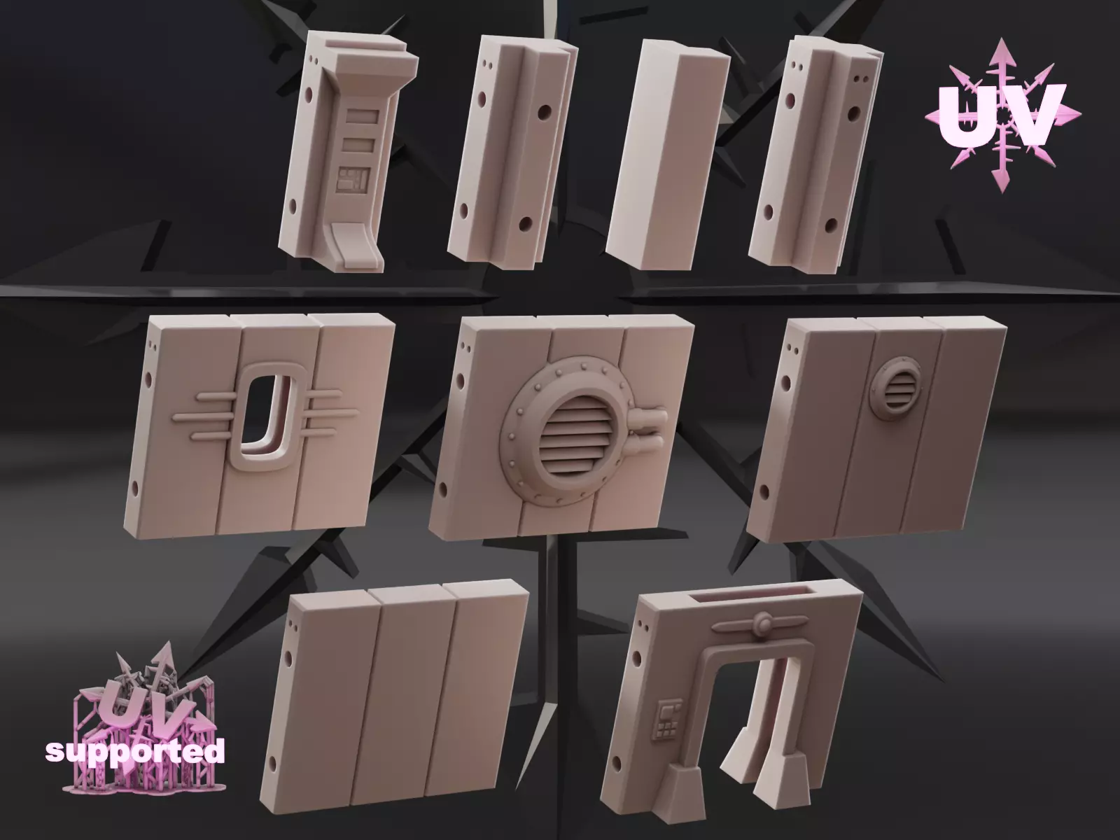 modular vault terrain 3D print model_2