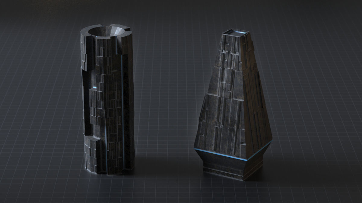 Sci-fi Pack Base Mesh Low-poly 3D model_7