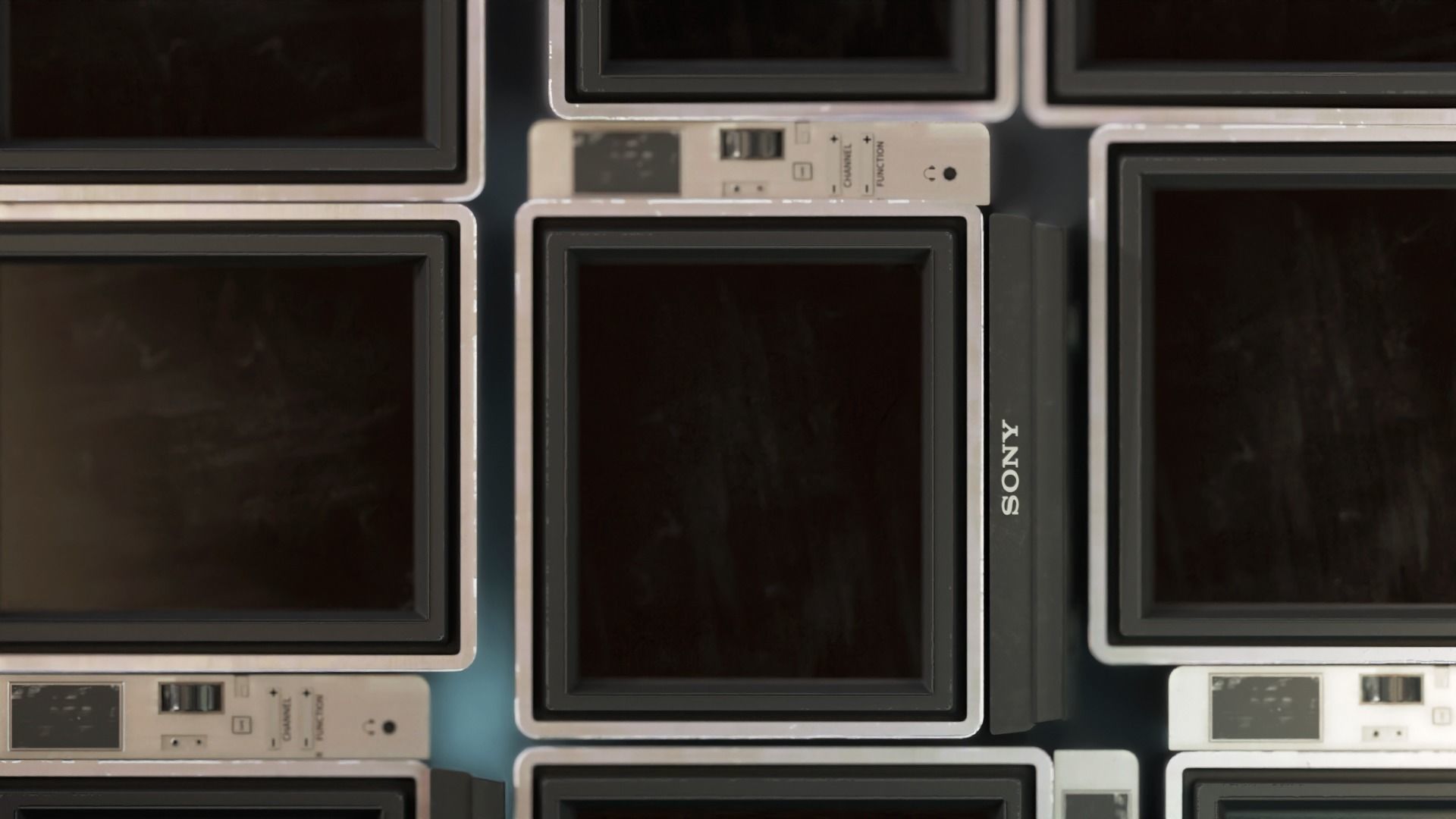 Retro Portable SONY TV Free low-poly 3D model_3