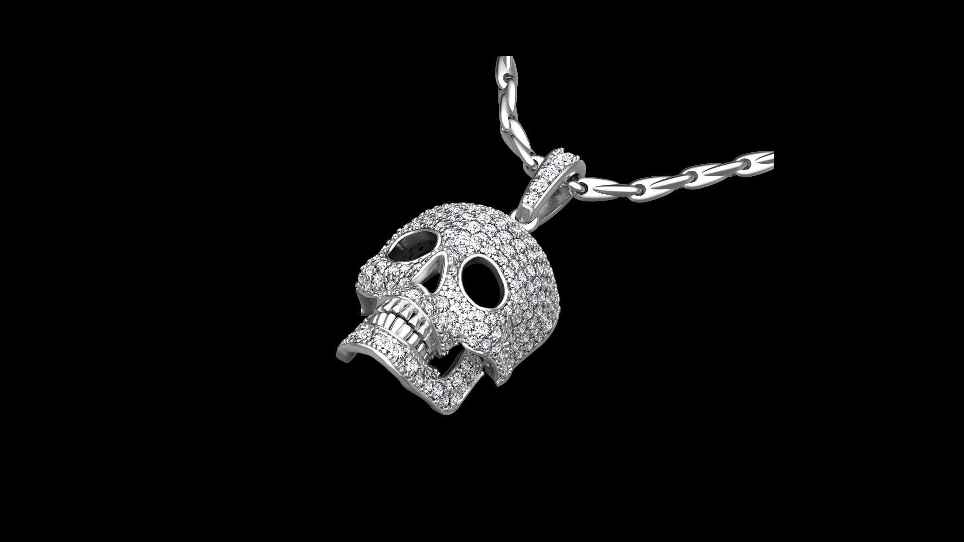 pendant scull 3D print model_17