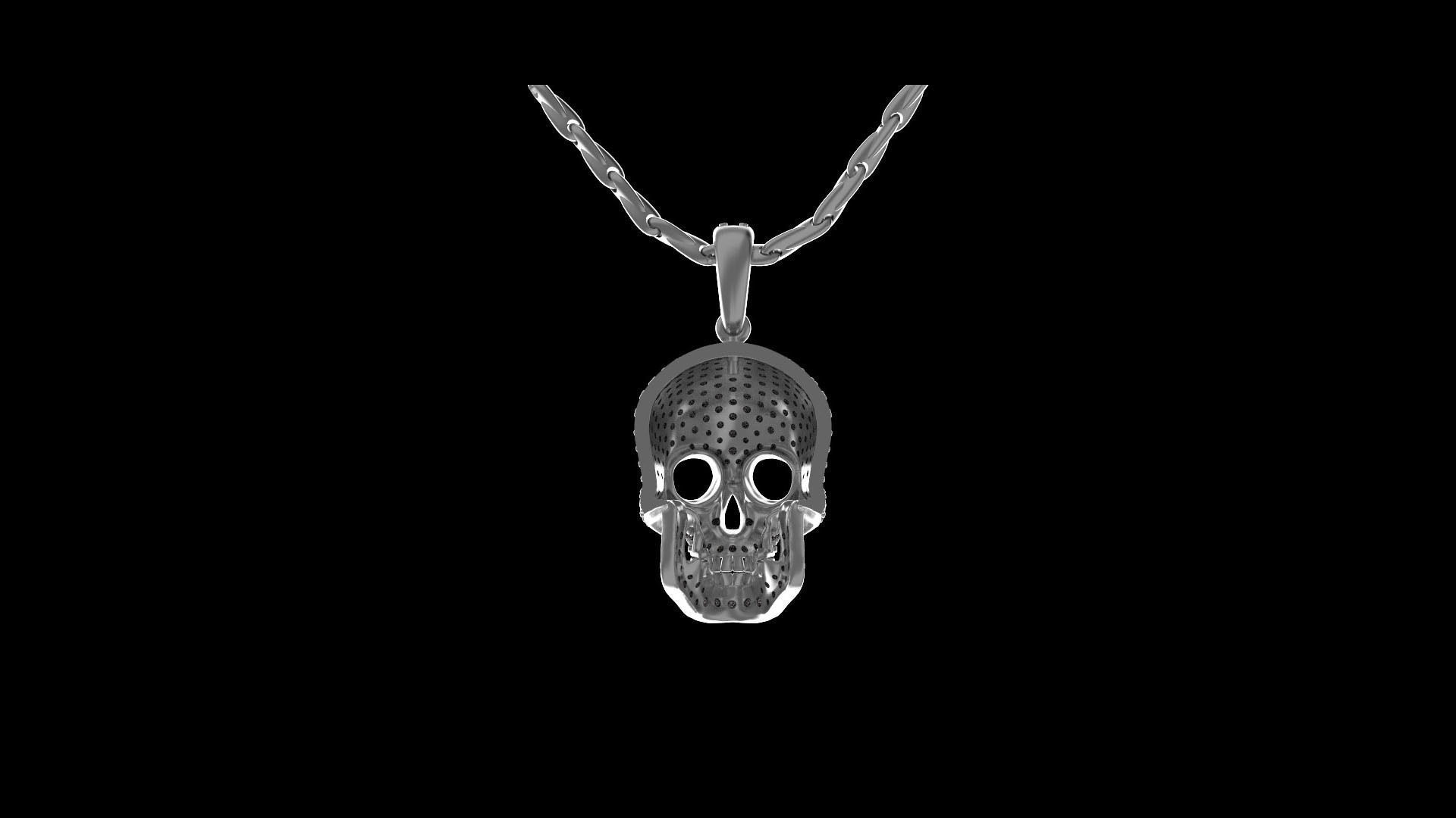 pendant scull 3D print model_16