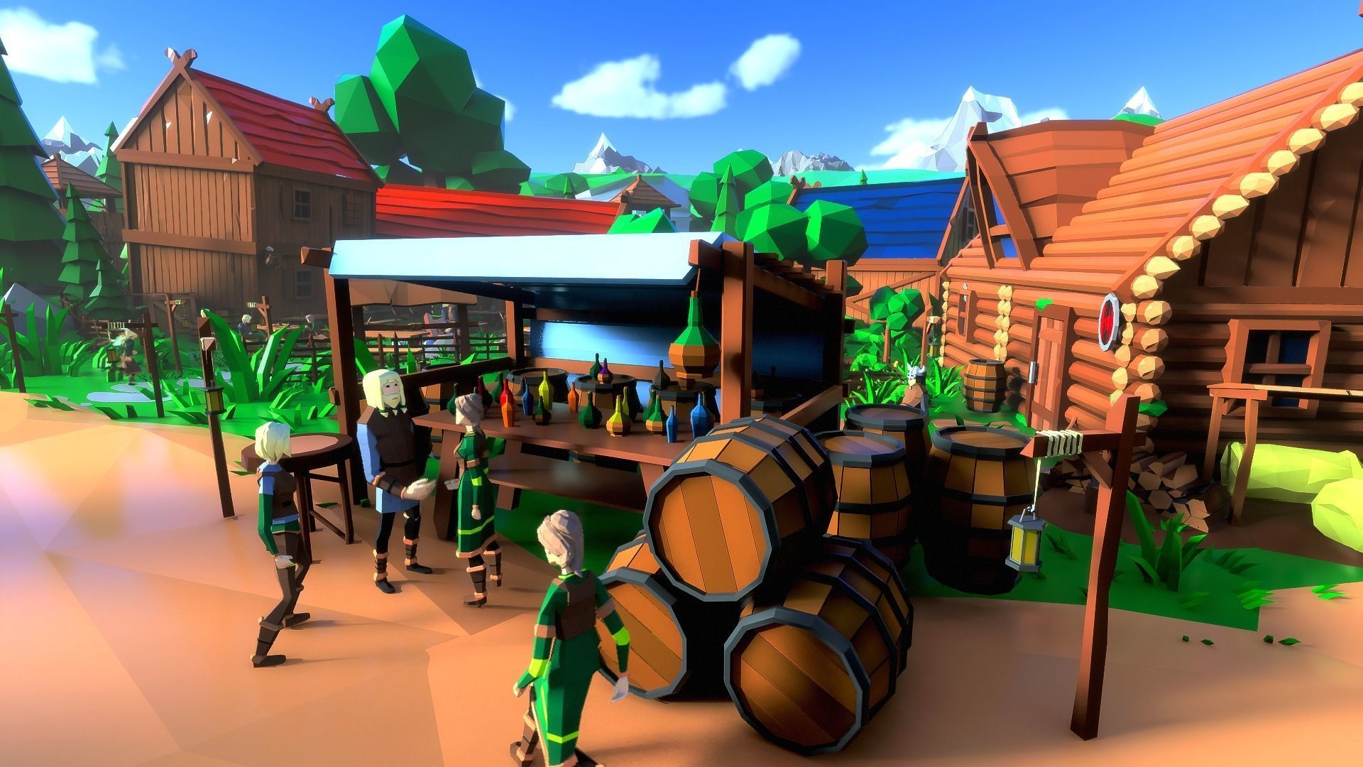 Vikings Low-poly 3D model_2