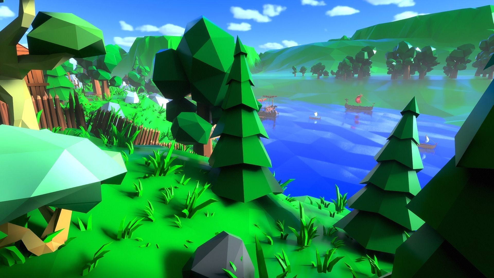 Vikings Low-poly 3D model_7