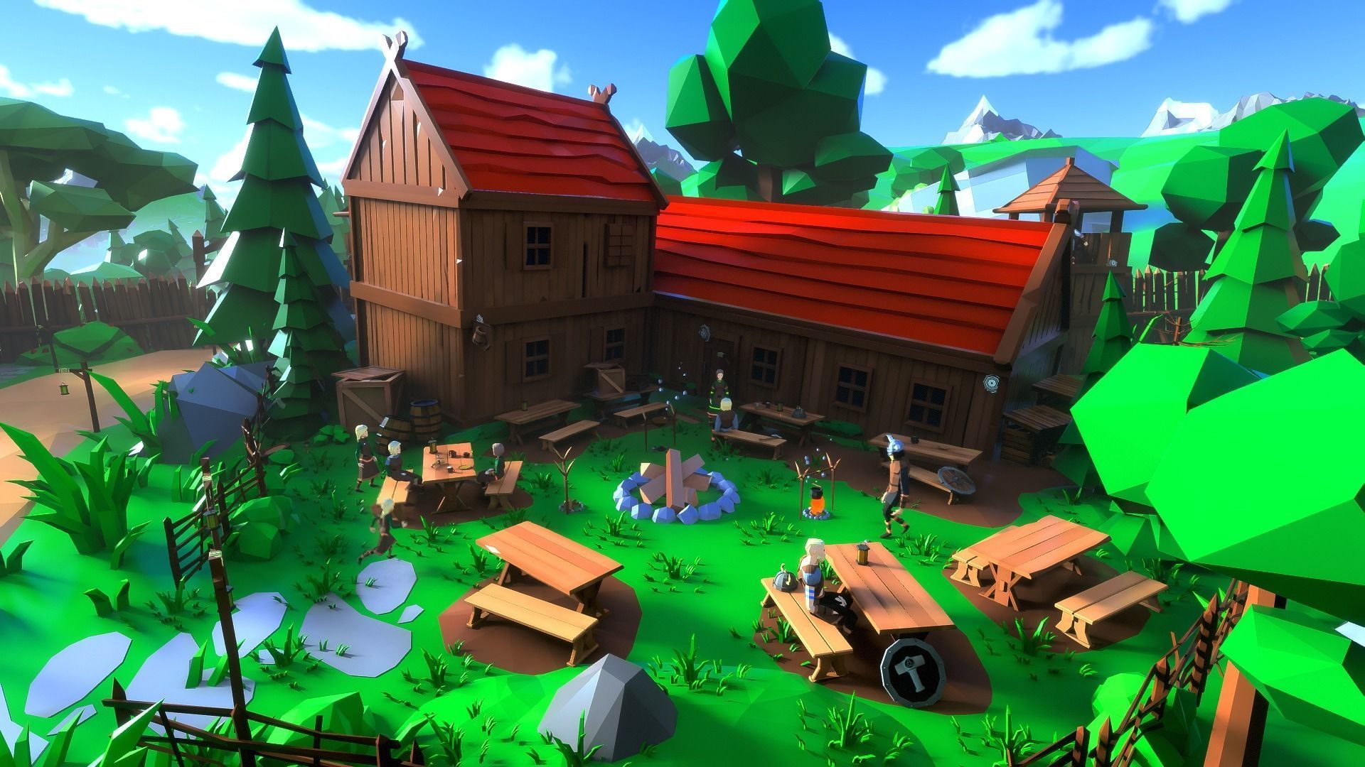 Vikings Low-poly 3D model_10