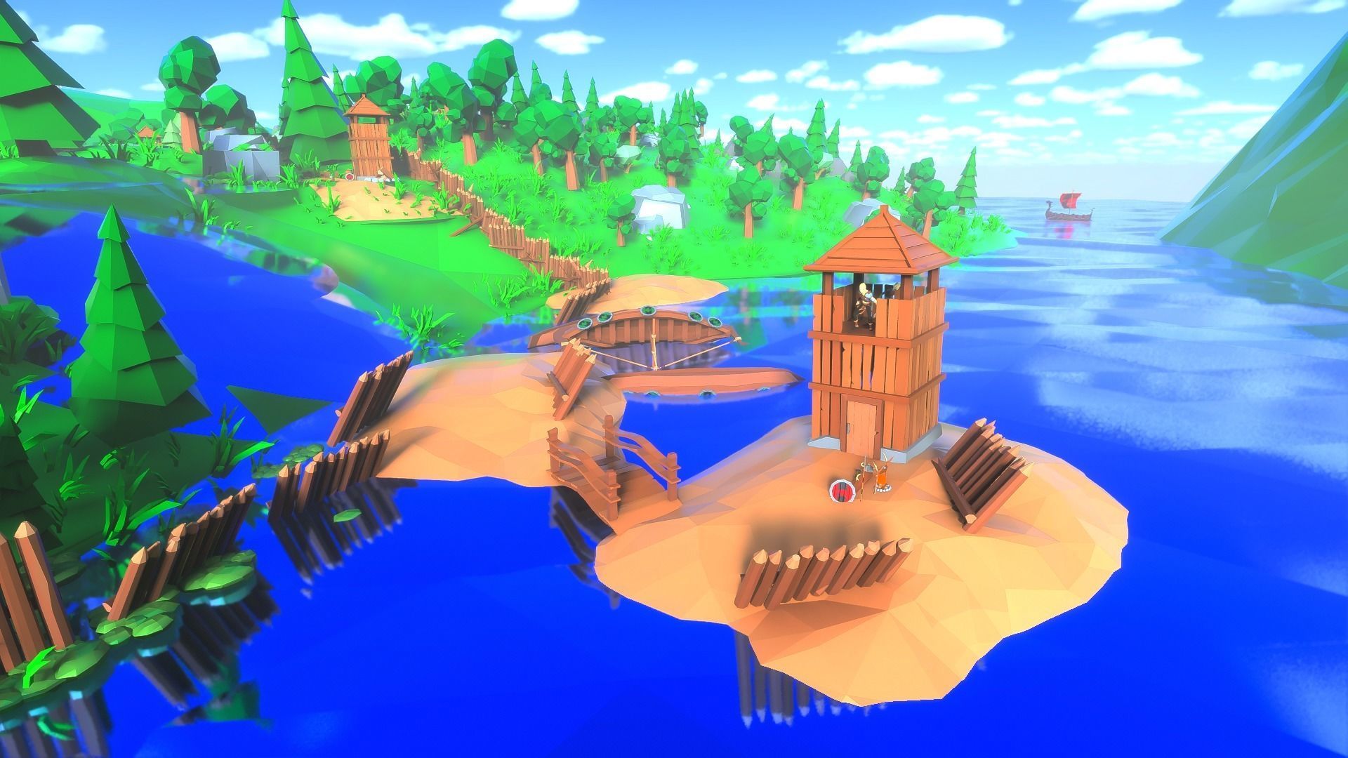 Vikings Low-poly 3D model_4